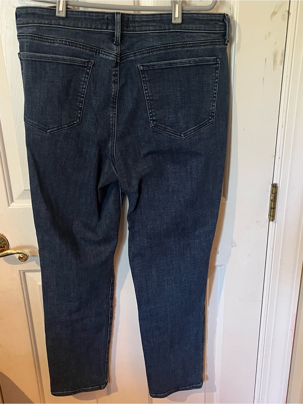 NYDJ Women’s Size 12 Dark Wash Slim Straight Stretch Jeans Lift Tuck Technology - Picture 2 of 6